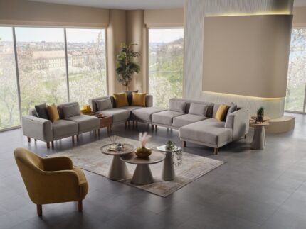Mary X Corner Sofa Borneo Gray