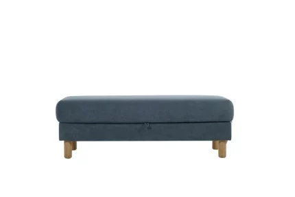 Legato Rectangular Pouf, Blue